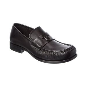 Ferragamo Men's Delmo Leather Loafer, Black